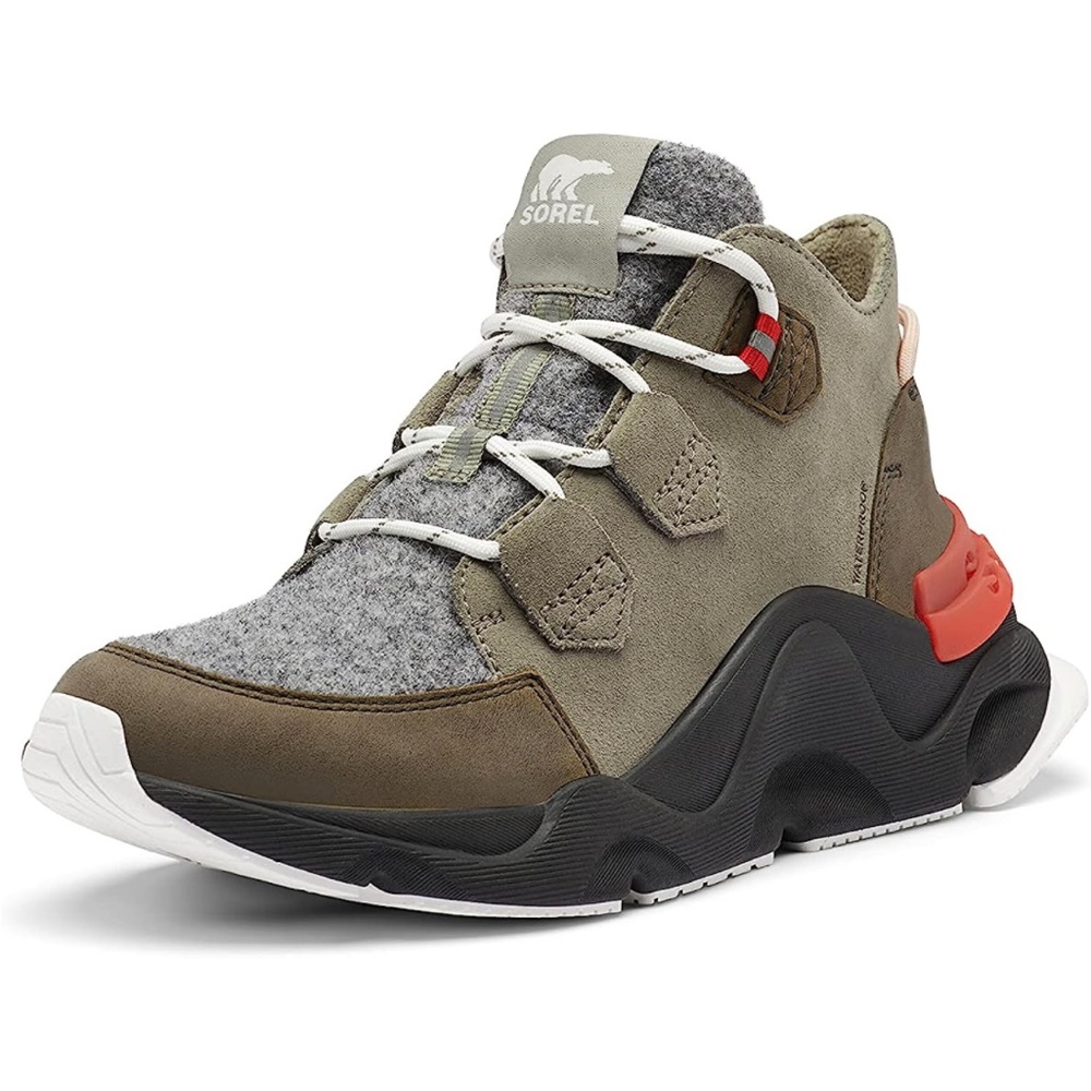 Sorel Women’s Kinetic Rngd Caribou Boot Size 8.5 Color Grey Green, Alpine Tundra